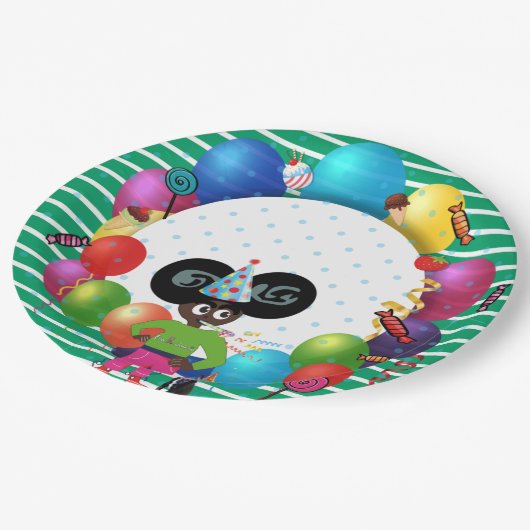 エラB.ジェンキンス紙プレートグリーン ペーパープレート (アングル)