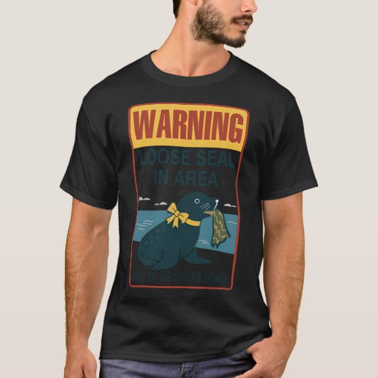エリアのシールが緩い警告 Tシャツ (正面)