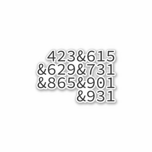 エリアコードテネシー シール (正面)