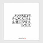 エリアコードテネシー シール (シート)