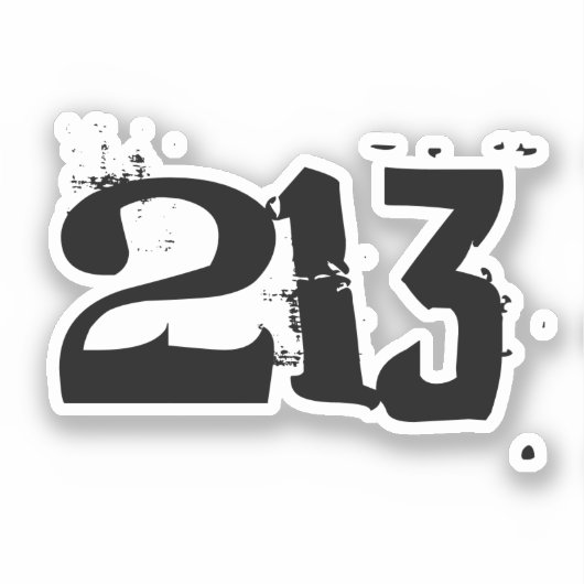 エリアコード213(ロサンゼルス) シール (正面)