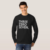 エリアコード307 ワイオミング州 ワイオミング州 アメリカ合衆国 Tシャツ (正面フル)