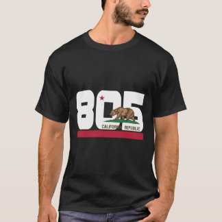 エリアコード805 Slo Santa Barbara California国旗Ca Tシャツ