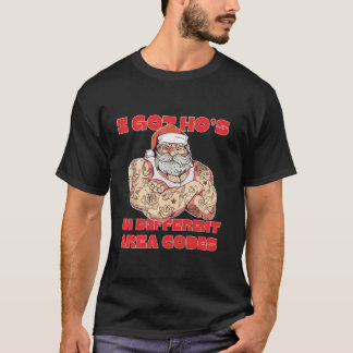 エリアコー得ドThug Santa Chris違うにログイン Tシャツ