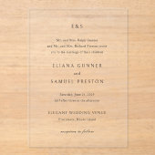 エリアナモノグラムクラシック結婚ズ アクリル招待状 (正面)