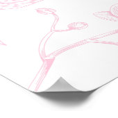 エリアナ | カスタムピンクテディベア子供部屋デザイン ポスター (角)