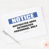 エリア限定通知標識 長方形シール (封筒)