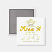 エリア51おもしろい走 マグネット (正面/裏面)
