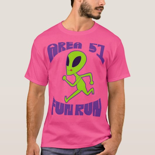 エリア51おもしろい走 Tシャツ (正面)