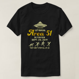 エリア51おもしろい走 Tシャツ