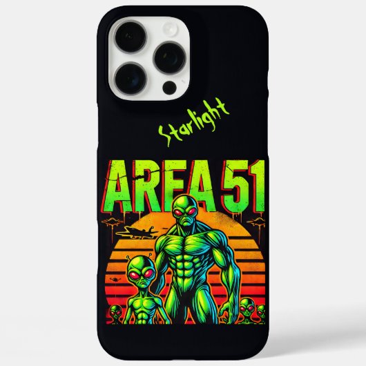 エリア51に迫る発光UFO Case-Mate iPhoneケース (裏面)