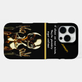 エリア51の黄金のエイリアン iPhoneケース (裏面横)