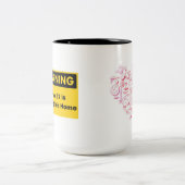 "エリア51は私のホームを呼んでいる"エイリアンマグ ツートーンマグカップ (中央)