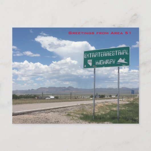 エリア51よりごあいさつ ポストカード (正面)