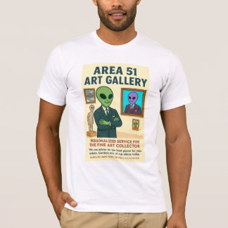 エリア51サンタフェアートギャラリーロズウェルエイリアン1950 Tシャツ