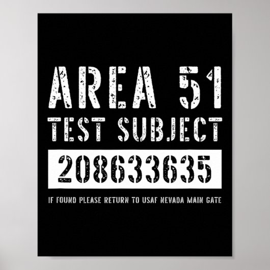 エリア51テストサブジェクト3635エイリアン誘拐半小箱 ポスター (正面)