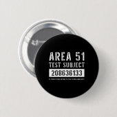 エリア51テストサブジェクト6133エイリアン誘拐半小箱 缶バッジ (正面&裏面)