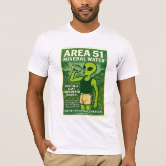 エリア51ミネラルウォーターロズウェルエイリアン1950のレトロ Tシャツ