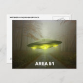 エリア51宇宙船UFOアートポストカード ポストカード (正面/裏面)