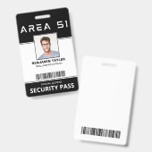 エリア51従業員カスタマイズの写真IDセキュリティパス バッジ (正面&裏面)