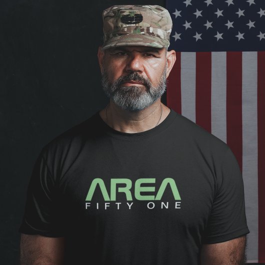 エリア51衣類クールエイリアンUFO超常的ブラック Tシャツ