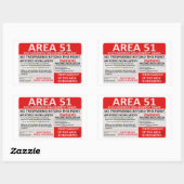 エリア51記号 長方形シール (シート)