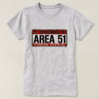 エリア51警告標識Tシャツ