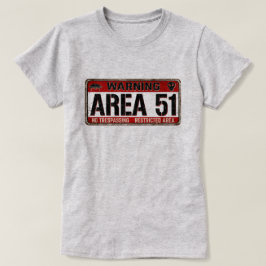 エリア51警告標識Tシャツ Tシャツ