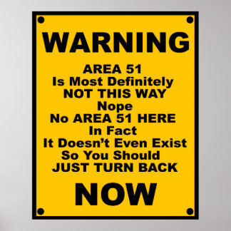 エリア51 ～スポ警告ーフ ポスター