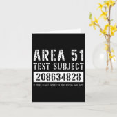 エリア51 テストサブジェクト4828 エイリアン誘拐 ハロウィーン カード (黄色い花)