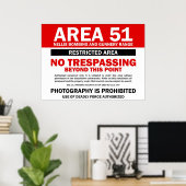 エリア51 – 制限付きエリア ポスター (ホームオフィス)
