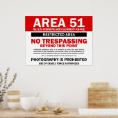 エリア51 – 制限付きエリア ポスター (キッチン)