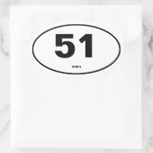 エリア51 楕円形シール (バッグ)