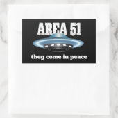 エリア51 長方形シール (バッグ)