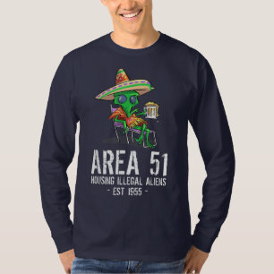 エリア51 GagギフトUFO不正飲エイリアン Tシャツ
