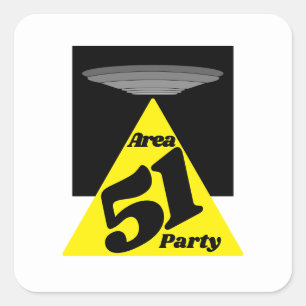 エリア51 UFO、誕生日 スクエアシール
