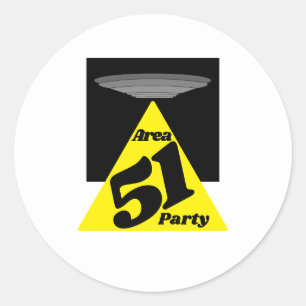 エリア51 UFO、誕生日 ラウンドシール