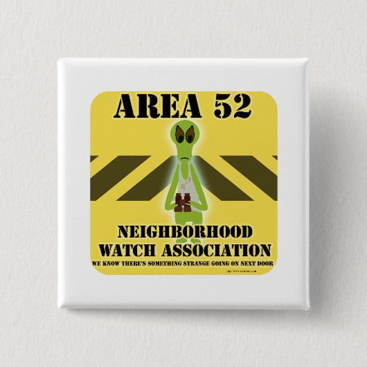 エリア52エイリアン近隣 缶バッジ (正面)