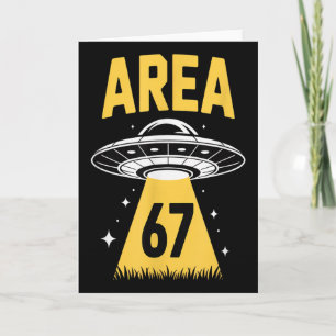 エリア67 面白いUFO 宇宙船 6 7 エイリアン テーマ カード