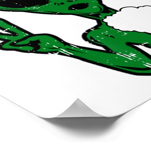 エリア–51エイリアンビール平和サイン怠惰な飲み放題 ポスター (角)