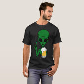 エリア–51エイリアンビール平和サイン怠惰な飲み放題 Tシャツ (正面フル)