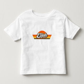 エリア Elijah レトロ サンセット ネーム デザイン トドラーTシャツ