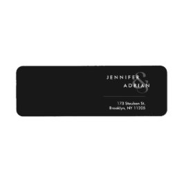 エリエレガントーミニマルリ黒モダン結婚の ラベル