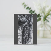 エリエレファントアジア野生動物ジャングル動物アート ポストカード (スタンド正面)