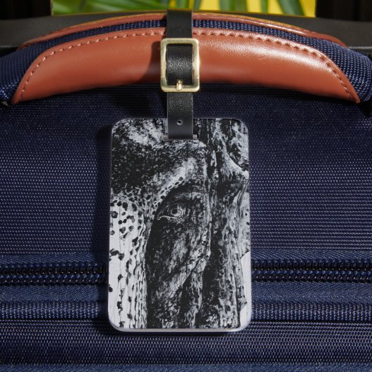 エリエレファントアジア野生動物ジャングル動物アート ラゲッジタグ (正面インサイチュ2)