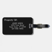 エリエレファントアジア野生動物ジャングル動物アート ラゲッジタグ (裏面横)