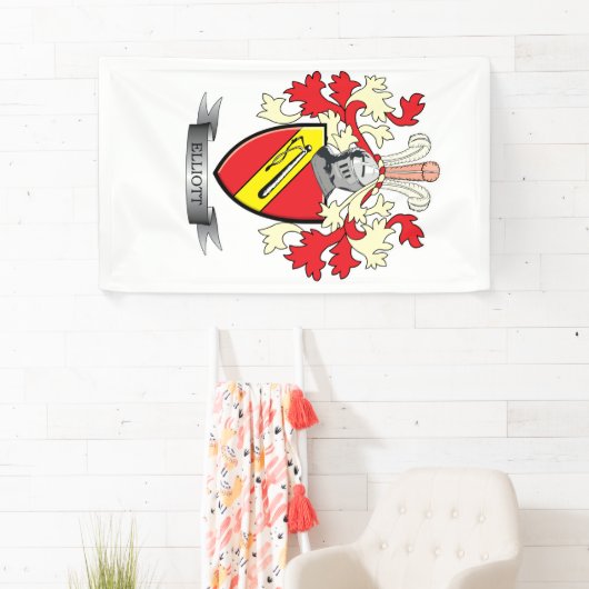 エリオットの家紋の紋章付き外衣 横断幕 (インサイチュ)