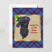 エリオットクランバッジ&タータンチェッククリスマスポストカード ポストカード (正面/裏面)