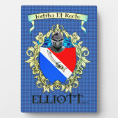 エリオットクレストとタータンチェック フォトプラーク (正面)