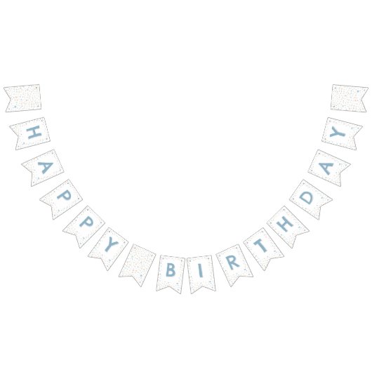 エリオット紙吹雪水色ドット束フラグ バンティングフラッグ (全)